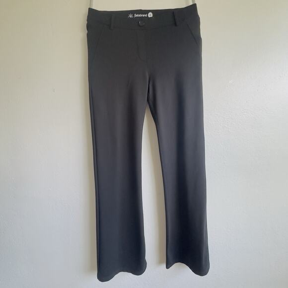 Betabrand Dress Pant Yoga Pants Bootcut Black Stretch Wide Leg Flare Petite LRG - Picture 2 of 9